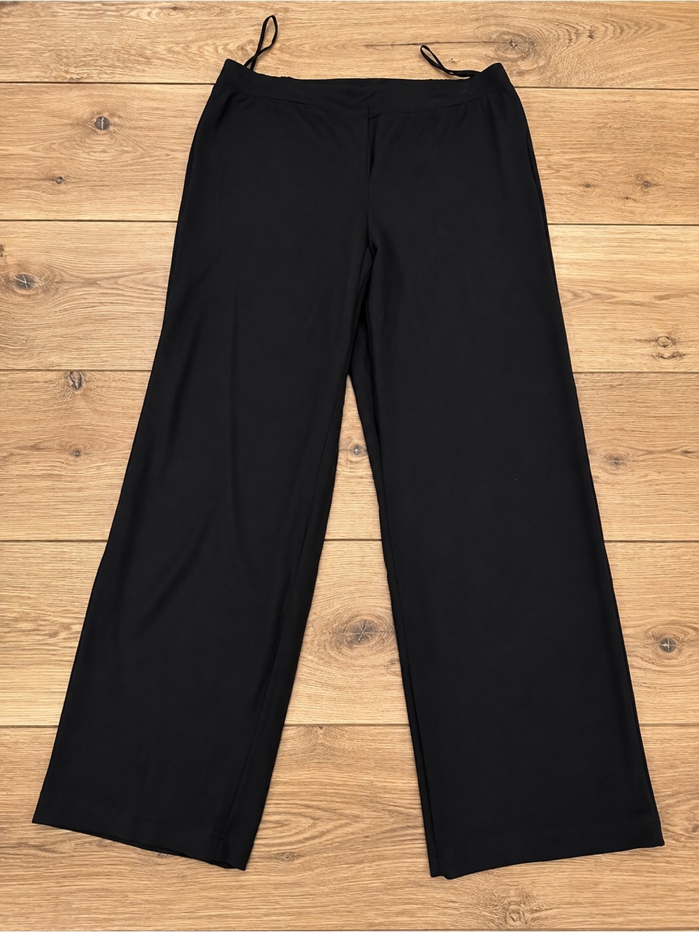 Jones New York Collection Woman Black Stretch Wide Leg Pants Size 16W
